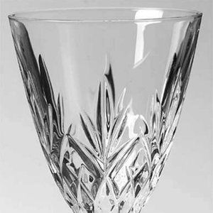Set of 4 Princess House Highlights 24% Lead Crystal  Wine Glass Goblet(s) 743